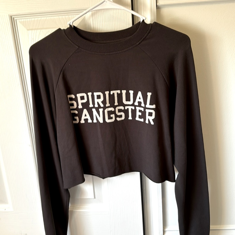 Spiritual gangster, crop sweatshirt, size small